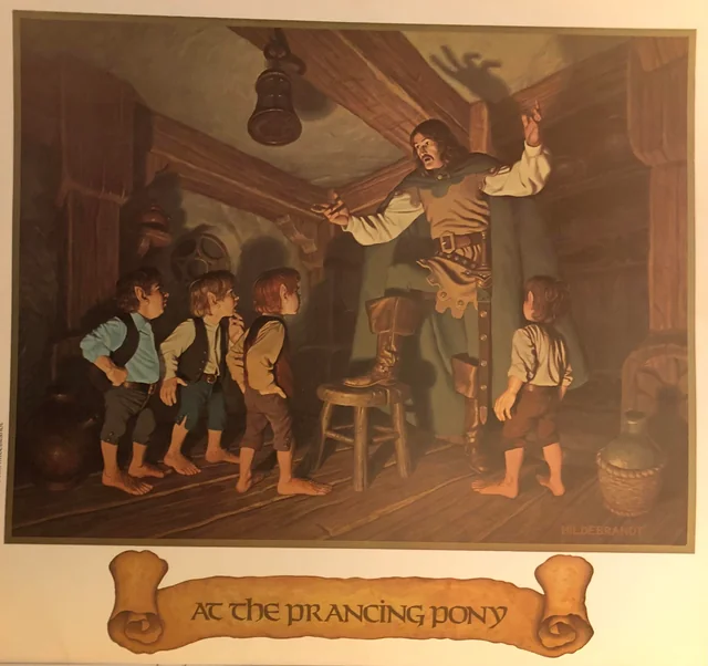 1976 Tolkien Calendar - The Prancing Pony from The Lord of the Rings